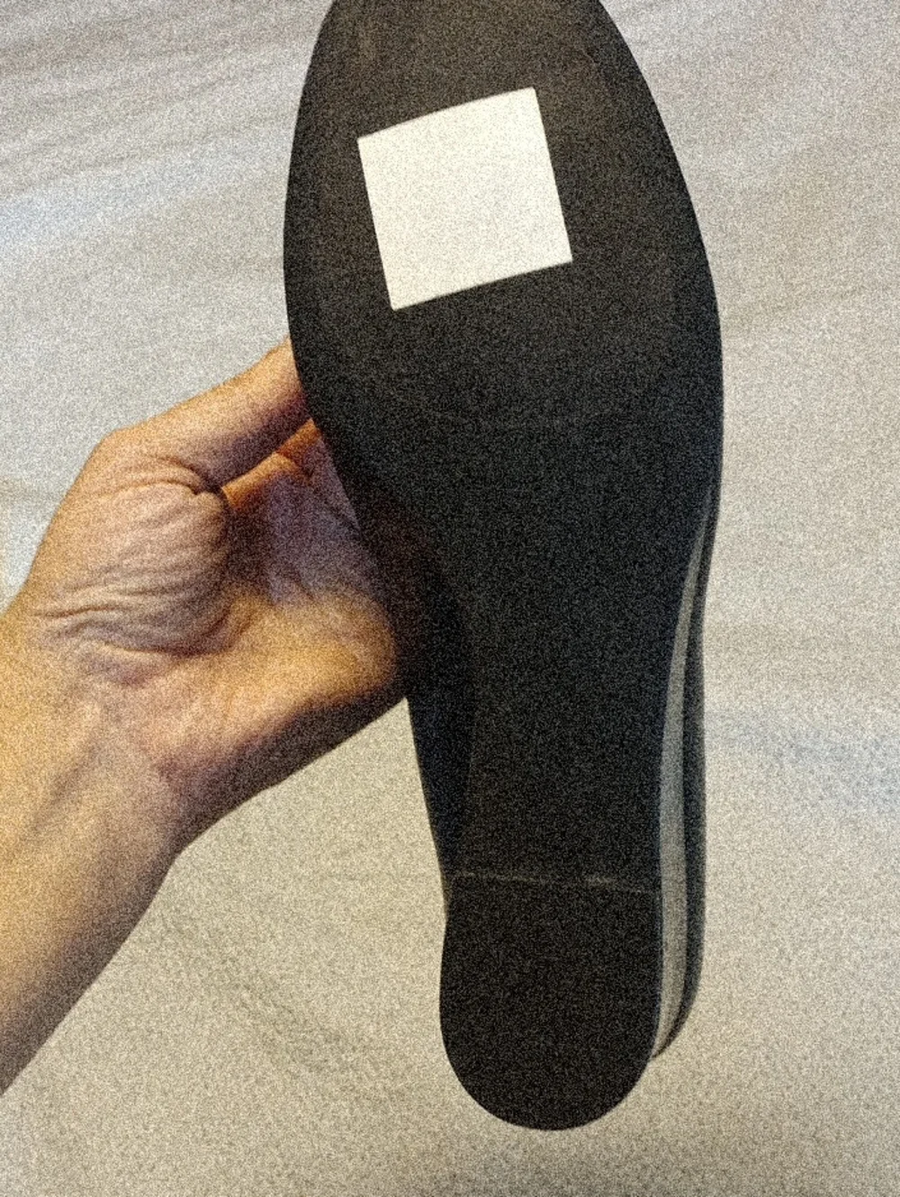Tory Burch Black Leather Logo Ballet Flat with Gold Emblem